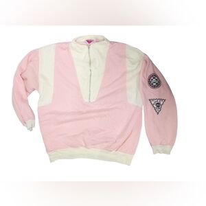 Vintage Pink and White Pullover Sweatshirt Size L Pink Taxi Club
